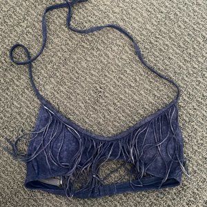 Blue Bathing Suit Top